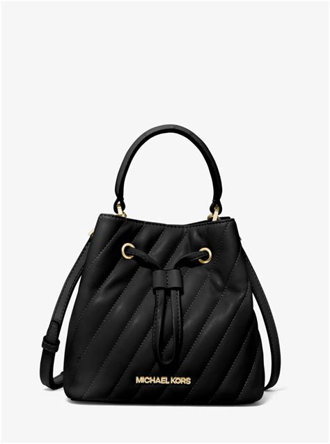 suri small quilted crossbody bag michael kors|Michael Kors Suri Small Bucket Crossbody Quilted Vegan Faux .